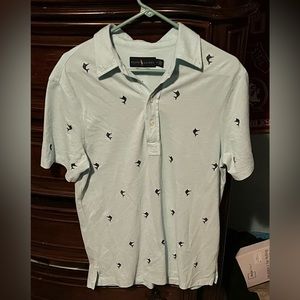 Mens light green medium polo by Ralph Lauren short sleeve polo shirt!